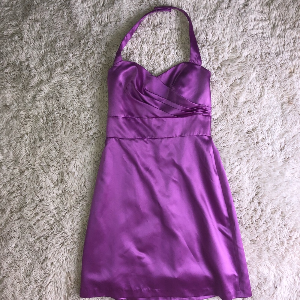 Short purple formal dress  |  After six